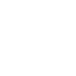 White icon depicting a house, a pencil, and a triangular ruler with three stars above them, demonstrating the experience of an interior designer.